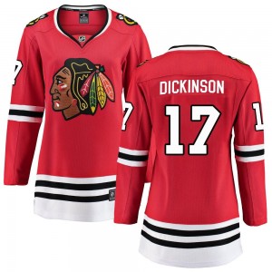 Women's Fanatics Branded Chicago Blackhawks Jason Dickinson Red Home Jersey - Breakaway
