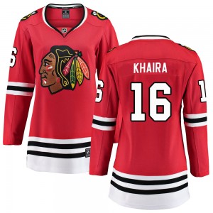 Women's Fanatics Branded Chicago Blackhawks Jujhar Khaira Red Home Jersey - Breakaway