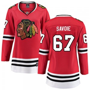 Women's Fanatics Branded Chicago Blackhawks Samuel Savoie Red Home Jersey - Breakaway