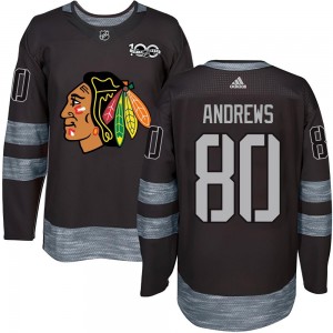 Youth Chicago Blackhawks Zach Andrews Black 1917-2017 100th Anniversary Jersey - Authentic