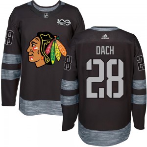 Youth Chicago Blackhawks Colton Dach Black 1917-2017 100th Anniversary Jersey - Authentic