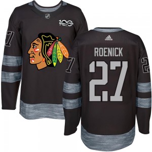 Youth Chicago Blackhawks Jeremy Roenick Black 1917-2017 100th Anniversary Jersey - Authentic