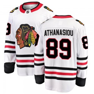 Youth Fanatics Branded Chicago Blackhawks Andreas Athanasiou White Away Jersey - Breakaway