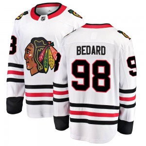 Youth Fanatics Branded Chicago Blackhawks Connor Bedard White Away Jersey - Breakaway