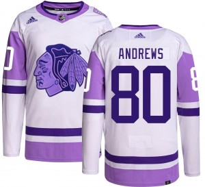 Youth Adidas Chicago Blackhawks Zach Andrews Hockey Fights Cancer Jersey - Authentic