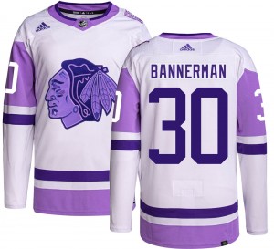 Youth Adidas Chicago Blackhawks Murray Bannerman Hockey Fights Cancer Jersey - Authentic