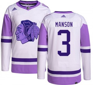 Youth Adidas Chicago Blackhawks Dave Manson Hockey Fights Cancer Jersey - Authentic