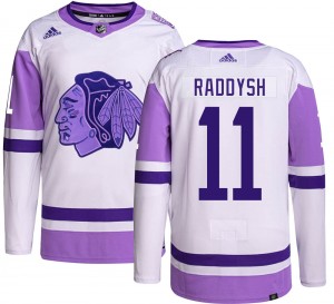Youth Adidas Chicago Blackhawks Taylor Raddysh Hockey Fights Cancer Jersey - Authentic