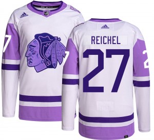 Youth Adidas Chicago Blackhawks Lukas Reichel Hockey Fights Cancer Jersey - Authentic