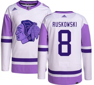 Youth Adidas Chicago Blackhawks Terry Ruskowski Hockey Fights Cancer Jersey - Authentic