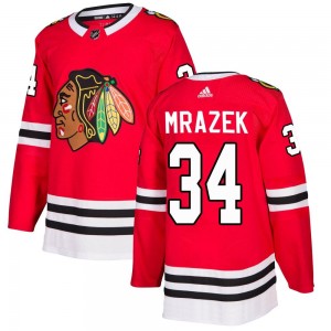 Youth Adidas Chicago Blackhawks Petr Mrazek Red Home Jersey - Authentic