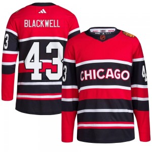 Men's Adidas Chicago Blackhawks Colin Blackwell Black Red Reverse Retro 2.0 Jersey - Authentic