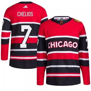 Men's Adidas Chicago Blackhawks Chris Chelios Red Reverse Retro 2.0 Jersey - Authentic