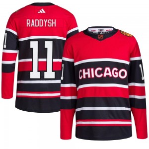 Men's Adidas Chicago Blackhawks Taylor Raddysh Red Reverse Retro 2.0 Jersey - Authentic