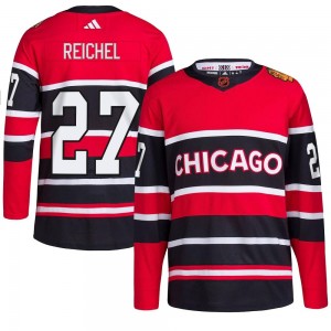 Men's Adidas Chicago Blackhawks Lukas Reichel Red Reverse Retro 2.0 Jersey - Authentic