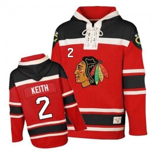 Youth Chicago Blackhawks Duncan Keith Red Old Time Hockey Sawyer Hooded Sweatshirt - Authentic