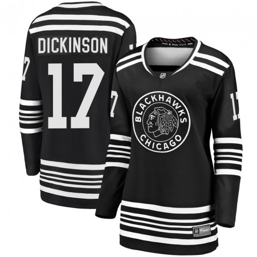 Women's Fanatics Branded Chicago Blackhawks Jason Dickinson Black Breakaway Alternate 2019/20 Jersey - Premier