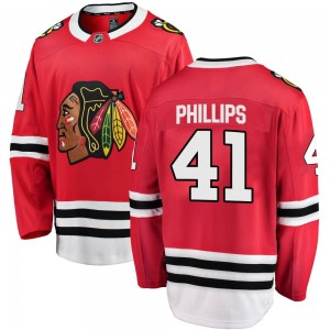 Youth Fanatics Branded Chicago Blackhawks Isaak Phillips Red Home Jersey - Breakaway