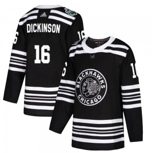Men's Adidas Chicago Blackhawks Jason Dickinson Black 2019 Winter Classic Jersey - Authentic