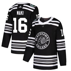 Men's Adidas Chicago Blackhawks Chico Maki Black 2019 Winter Classic Jersey - Authentic
