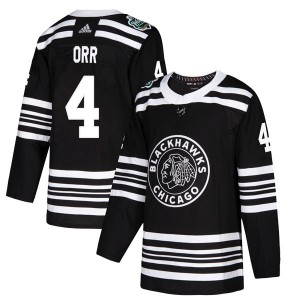 Men's Adidas Chicago Blackhawks Bobby Orr Black 2019 Winter Classic Jersey - Authentic