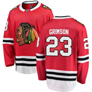 Men's Fanatics Branded Chicago Blackhawks Stu Grimson Red Home Jersey - Breakaway