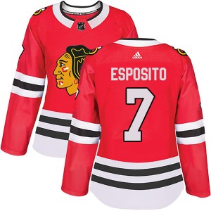 Women's Adidas Chicago Blackhawks Phil Esposito Red Home Jersey - Authentic
