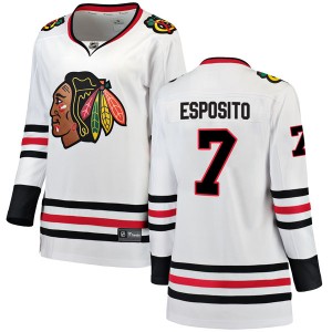 Women's Fanatics Branded Chicago Blackhawks Phil Esposito White Away Jersey - Breakaway