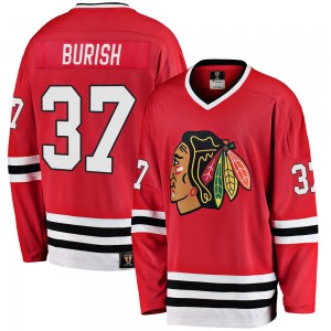 Youth Fanatics Branded Chicago Blackhawks Adam Burish Red Breakaway Heritage Jersey - Premier