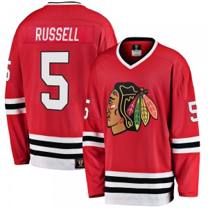 Youth Fanatics Branded Chicago Blackhawks Phil Russell Red Breakaway Heritage Jersey - Premier