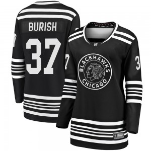 Women's Fanatics Branded Chicago Blackhawks Adam Burish Black Breakaway Alternate 2019/20 Jersey - Premier