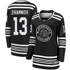 Women's Fanatics Branded Chicago Blackhawks Alex Zhamnov Black Breakaway Alternate 2019/20 Jersey - Premier