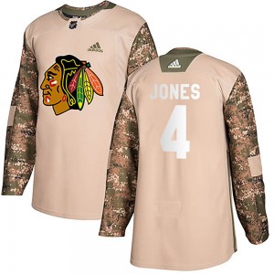 Youth Adidas Chicago Blackhawks Seth Jones Camo Veterans Day Practice Jersey - Authentic