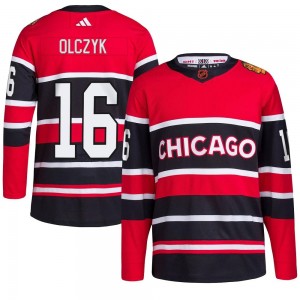 Youth Adidas Chicago Blackhawks Ed Olczyk Red Reverse Retro 2.0 Jersey - Authentic