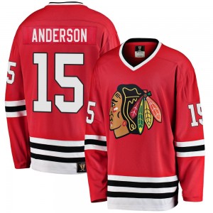 Men's Fanatics Branded Chicago Blackhawks Joey Anderson Red Breakaway Heritage Jersey - Premier