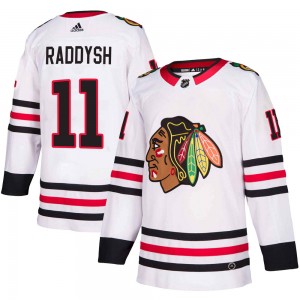 Men's Adidas Chicago Blackhawks Taylor Raddysh White Away Jersey - Authentic