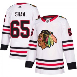 Men's Adidas Chicago Blackhawks Andrew Shaw White Away Jersey - Authentic