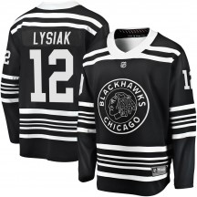 Youth Fanatics Branded Chicago Blackhawks Tom Lysiak Black Breakaway Alternate 2019/20 Jersey - Premier