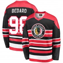 Men's Fanatics Branded Chicago Blackhawks Connor Bedard Red/Black Breakaway Heritage Jersey - Premier