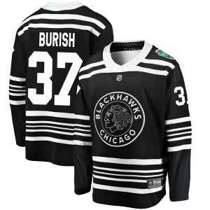 Youth Fanatics Branded Chicago Blackhawks Adam Burish Black 2019 Winter Classic Jersey - Breakaway