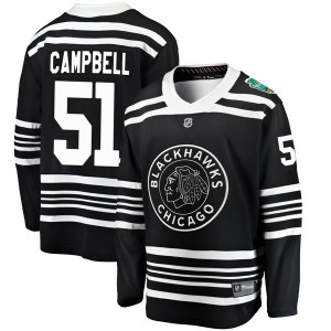 Youth Fanatics Branded Chicago Blackhawks Brian Campbell Black 2019 Winter Classic Jersey - Breakaway