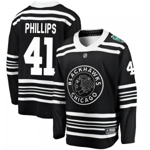 Youth Fanatics Branded Chicago Blackhawks Isaak Phillips Black 2019 Winter Classic Jersey - Breakaway