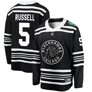 Youth Fanatics Branded Chicago Blackhawks Phil Russell Black 2019 Winter Classic Jersey - Breakaway