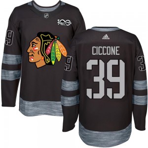 Youth Chicago Blackhawks Enrico Ciccone Black 1917-2017 100th Anniversary Jersey - Authentic