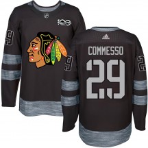 Youth Chicago Blackhawks Drew Commesso Black 1917-2017 100th Anniversary Jersey - Authentic