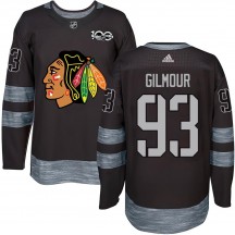 Youth Chicago Blackhawks Doug Gilmour Black 1917-2017 100th Anniversary Jersey - Authentic