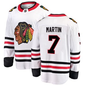 Youth Fanatics Branded Chicago Blackhawks Pit Martin White Away Jersey - Breakaway