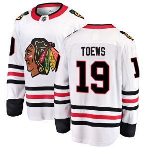 Youth Fanatics Branded Chicago Blackhawks Jonathan Toews White Away Jersey - Breakaway