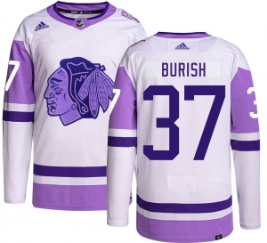Youth Adidas Chicago Blackhawks Adam Burish Hockey Fights Cancer Jersey - Authentic