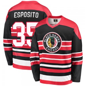 Youth Fanatics Branded Chicago Blackhawks Tony Esposito Red/Black Breakaway Heritage Jersey - Premier
